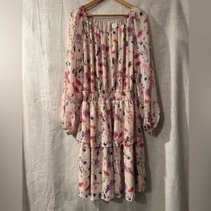 Pleione Floral Blouse in Pink and Purple